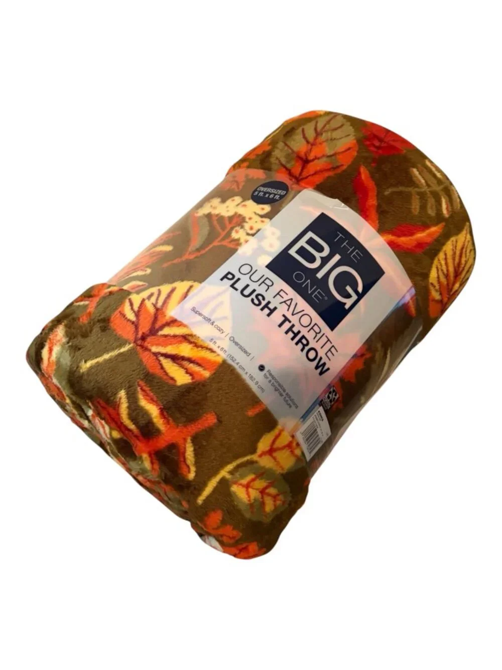 The Big One Fall & Harvest Oversized Supersoft Plush Throw 'Fall Leaves' 60